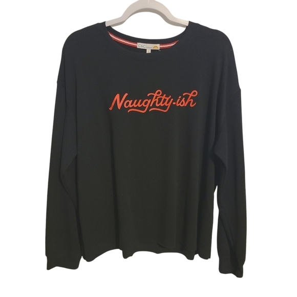 C&C California | Women's Chic Black Naughty-ish Graphic Sweatshirt (Size Large) - Picture 1 of 11